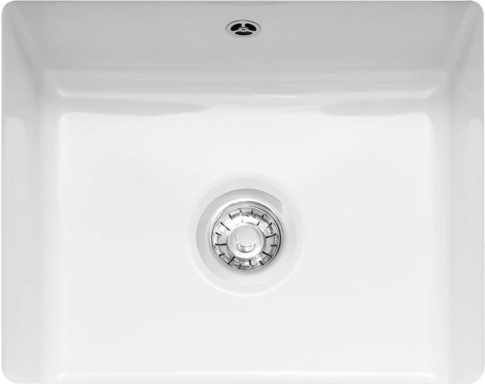 Caple Ettra 600 white ceramic kitchen sink