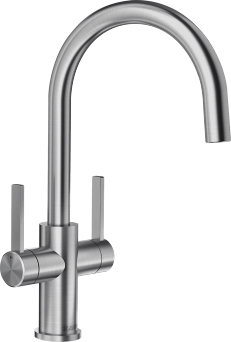 Blanco Candor Twin kitchen tap in brushed stainless steel