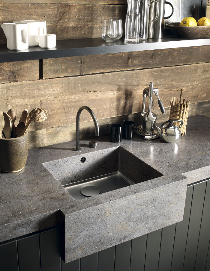 Corian® worktop with integrated sink